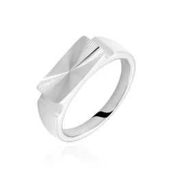 Chevalière Hosea Argent Blanc