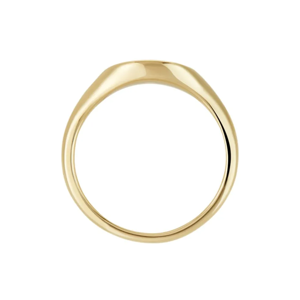 Chevalière Plaqué Or Crepinien Oxyde De Zirconium