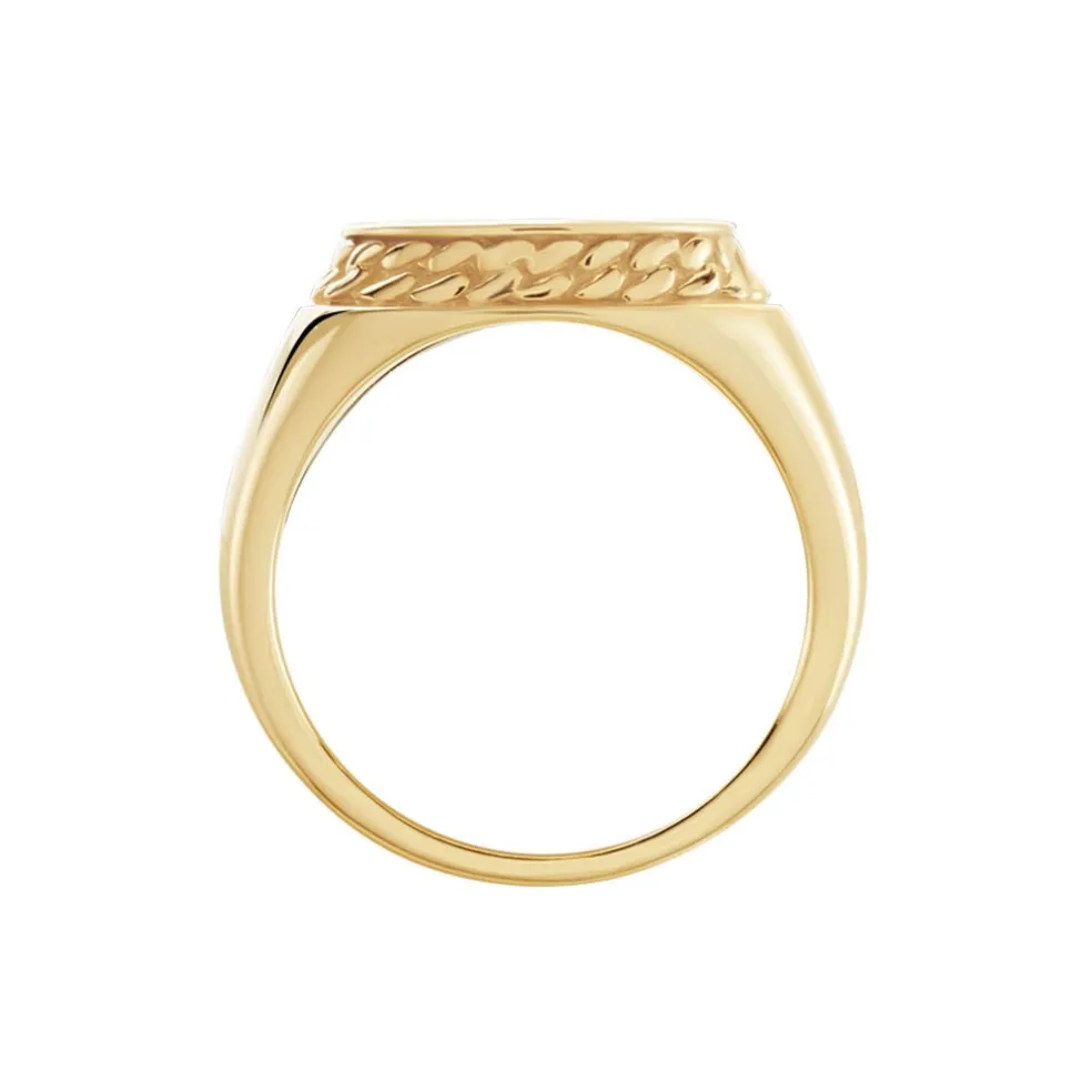 Chevalière Plaqué Or Jaune Nail