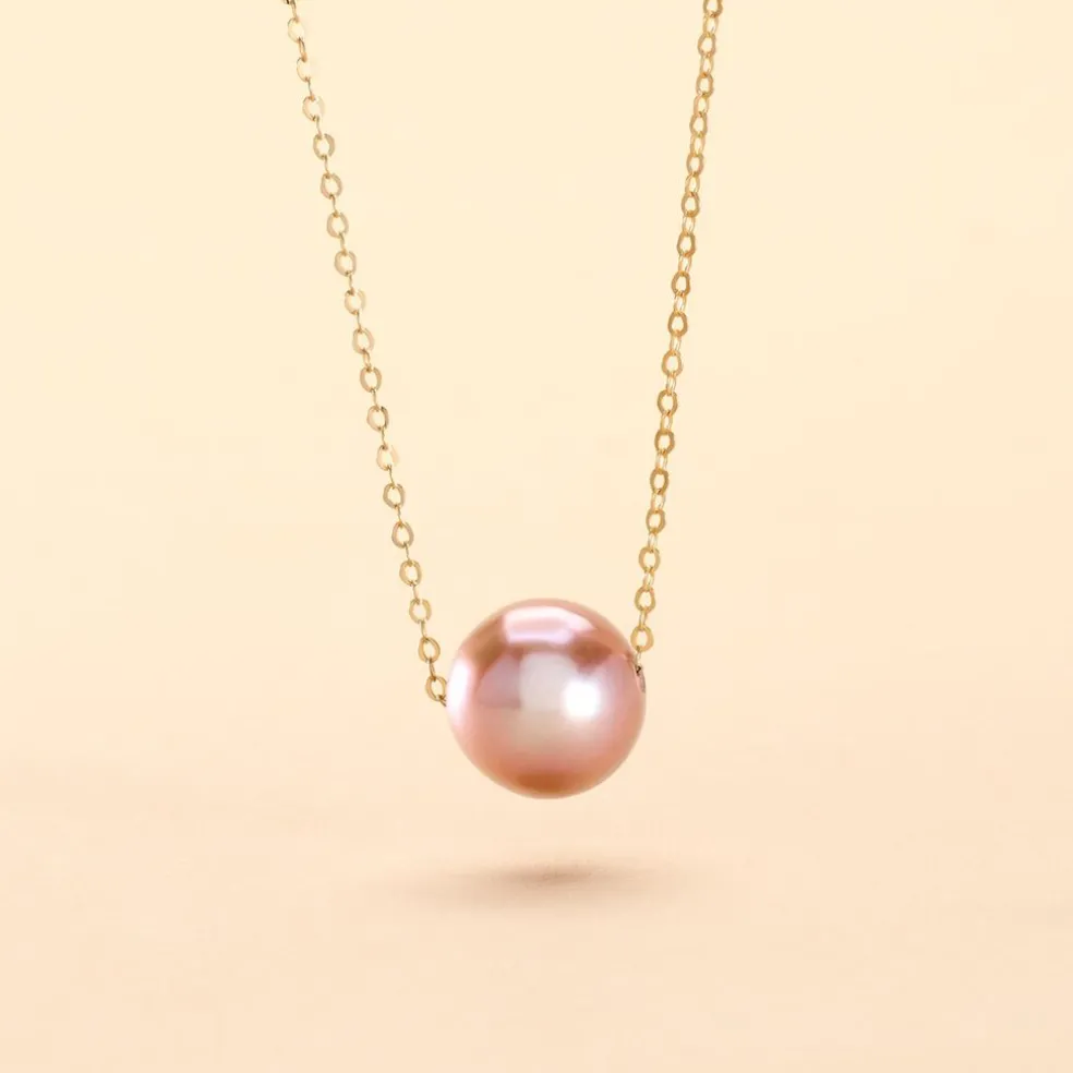 Collier 1 Perle Or Jaune Perle De Culture
