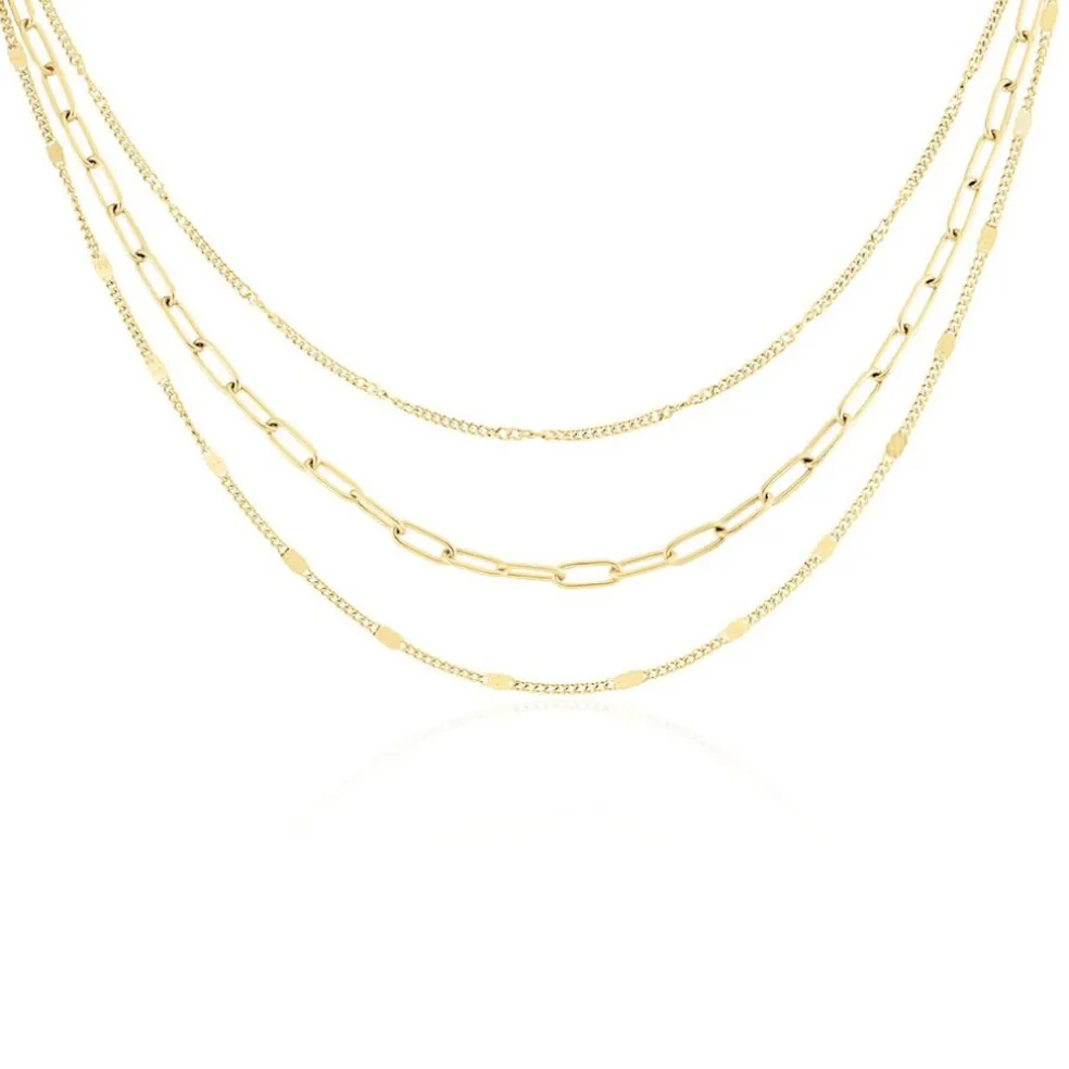 Collier Abiel Acier Doré