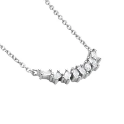 Collier Adonia Argent Blanc Oxyde De Zirconium
