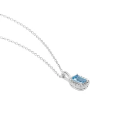Collier Aladin Argent Blanc Oxyde De Zirconium