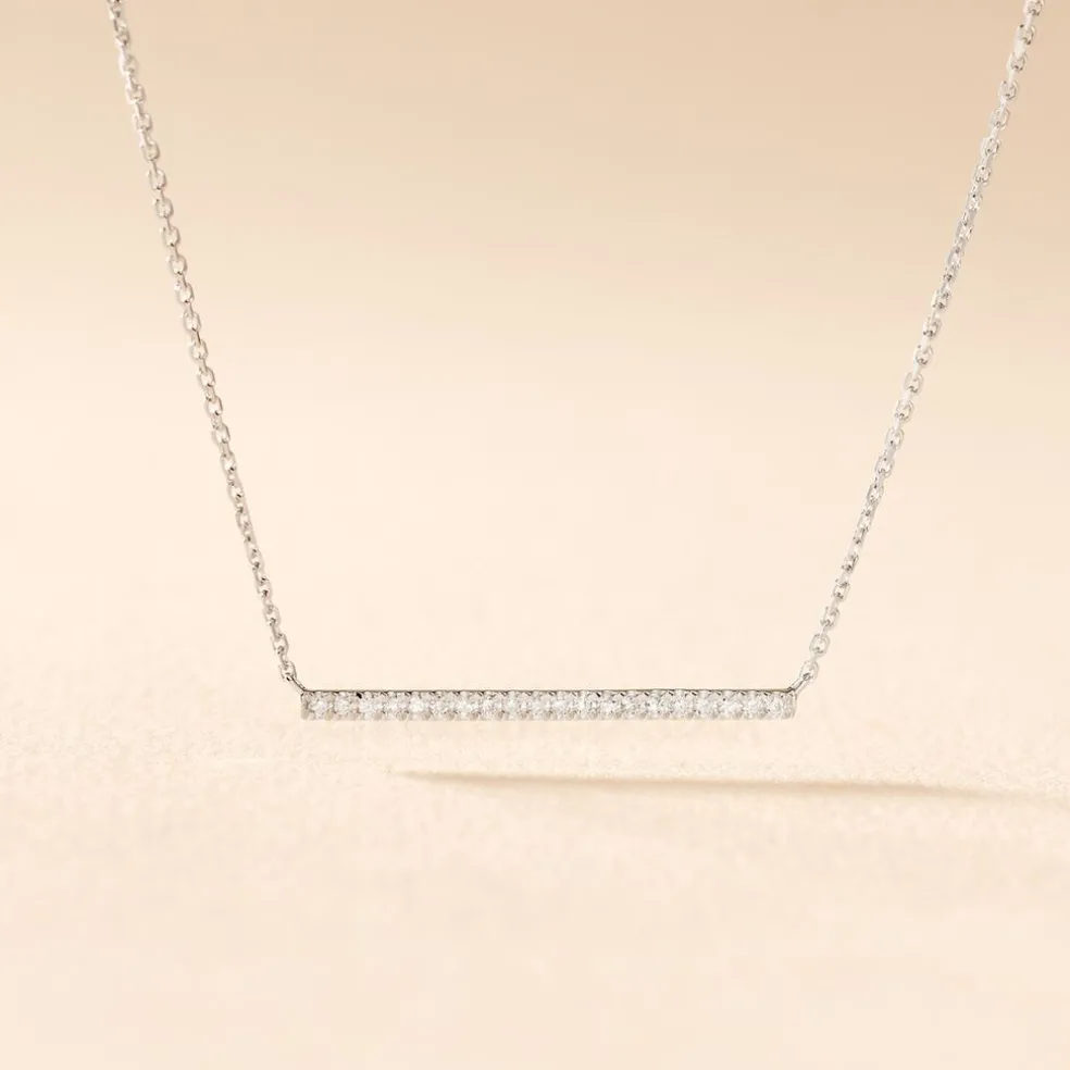 Collier Alayna Or Blanc Diamant