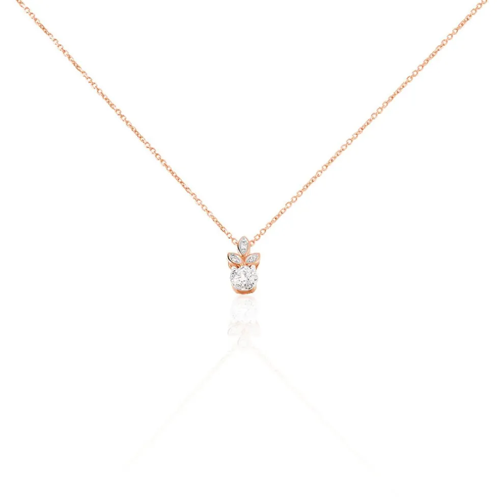 Collier Alicea Or Rose Diamant
