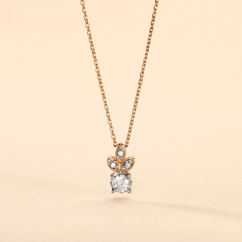 Collier Alicea Or Rose Diamant