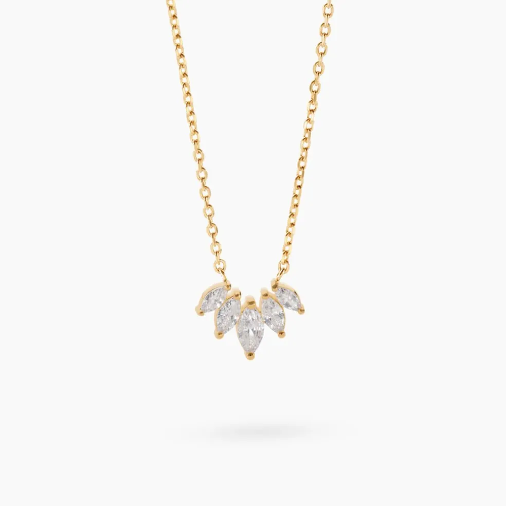 Collier Amazonia Plaqué Or Jaune Oxyde De Zirconium