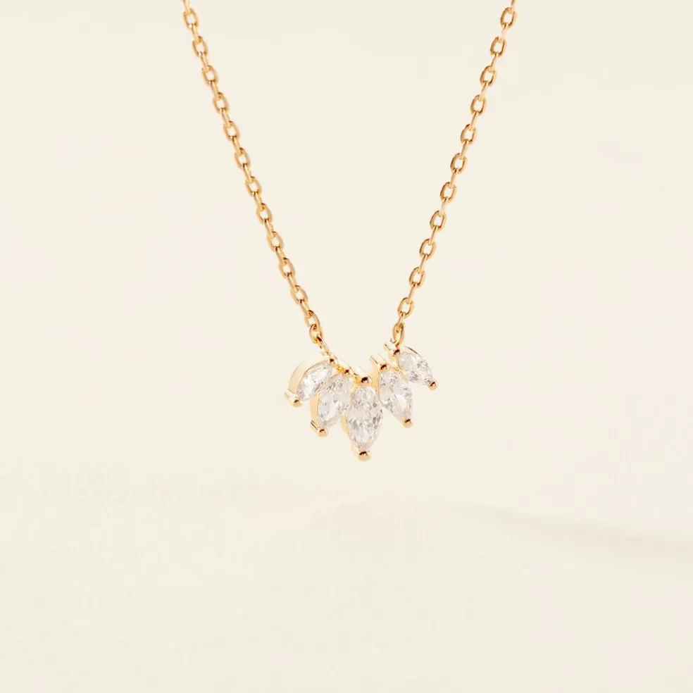 Collier Amazonia Plaqué Or Jaune Oxyde De Zirconium