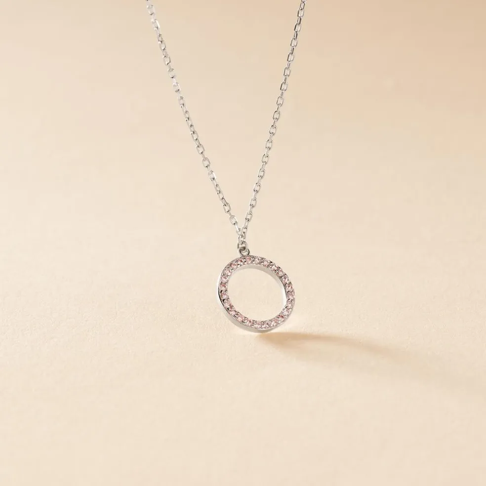 Collier Ambroisie Argent Blanc Oxyde De Zirconium
