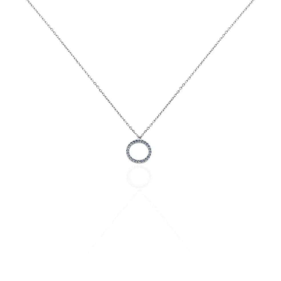 Collier Ambroisie Argent Blanc Oxyde De Zirconium