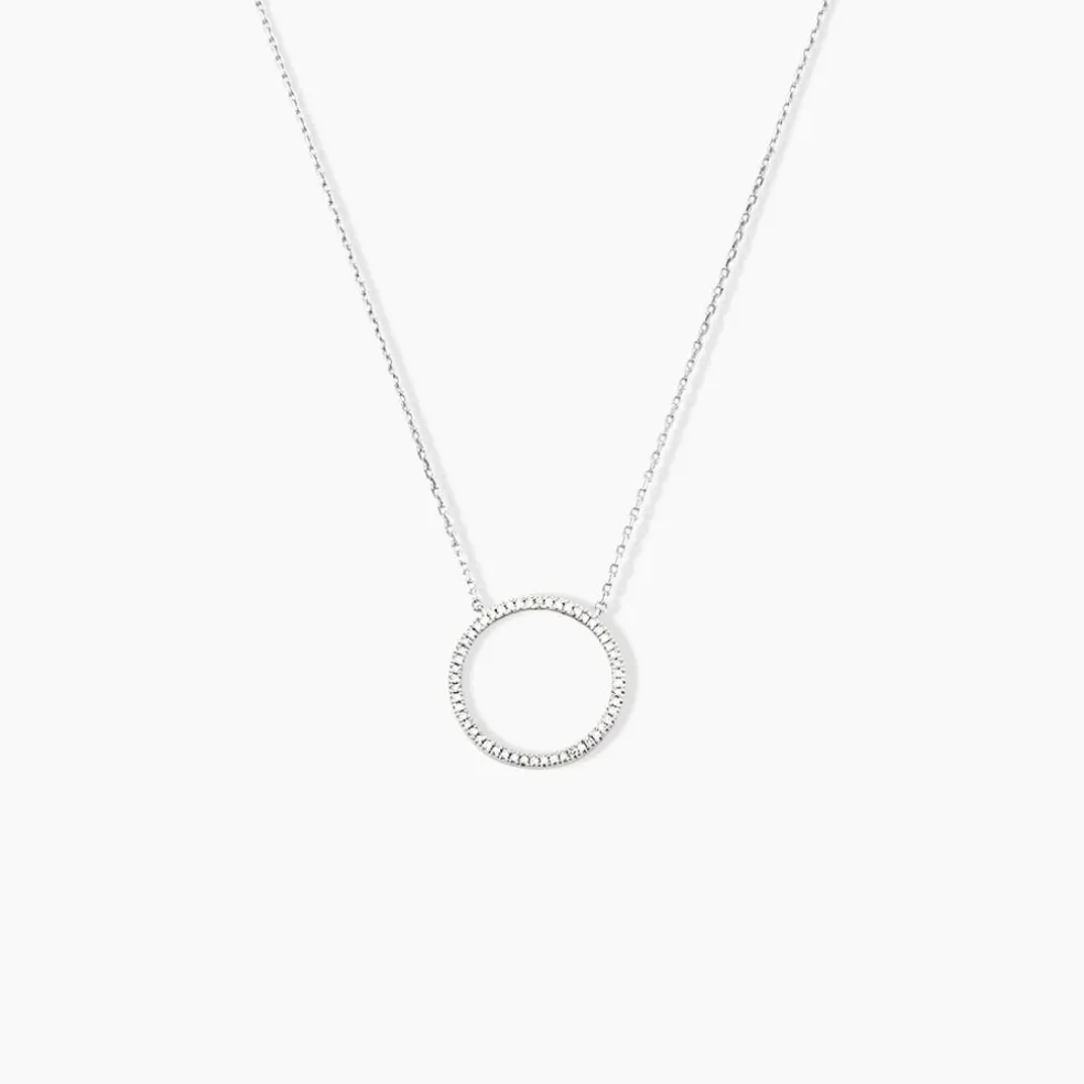 Collier Amene Or Blanc Diamant
