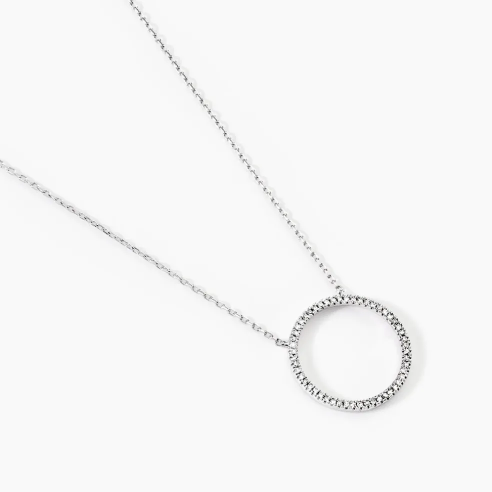 Collier Amene Or Blanc Diamant