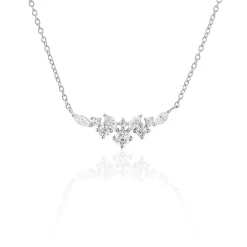 Collier Amissa Argent Blanc Oxyde De Zirconium