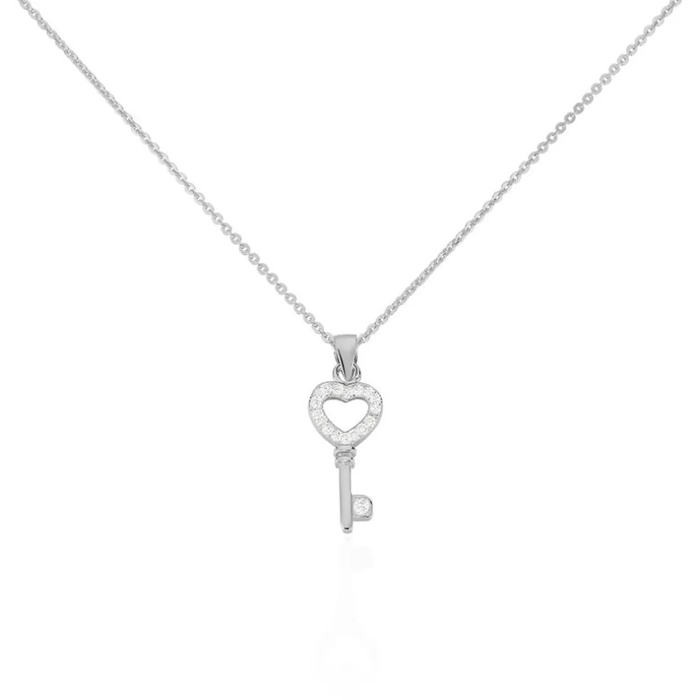 Collier Amy Argent Blanc Oxyde De Zirconium