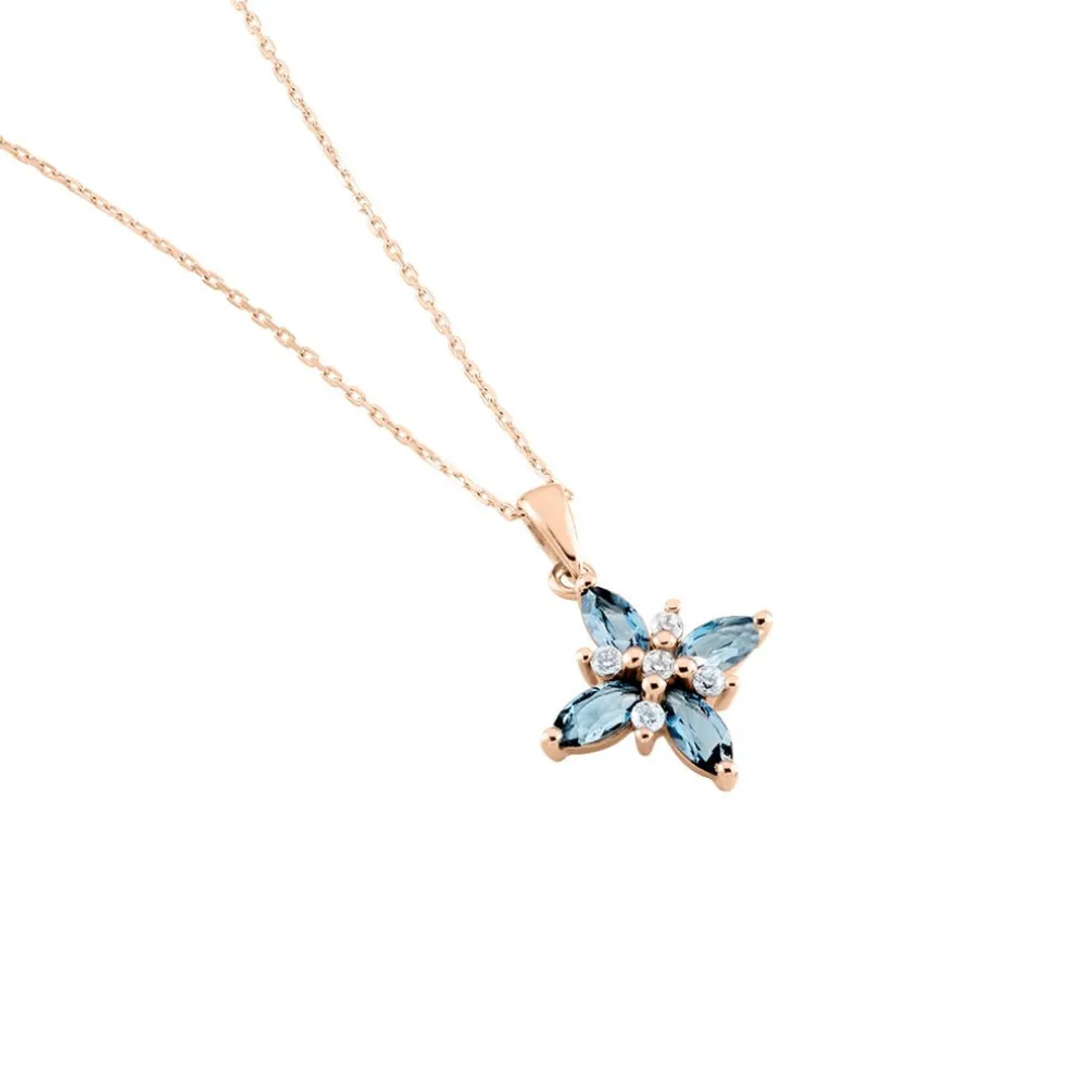 Collier Anabele Or Rose Topaze Oxyde
