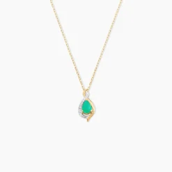 Collier Angelika Or Jaune Emeraude Diamant