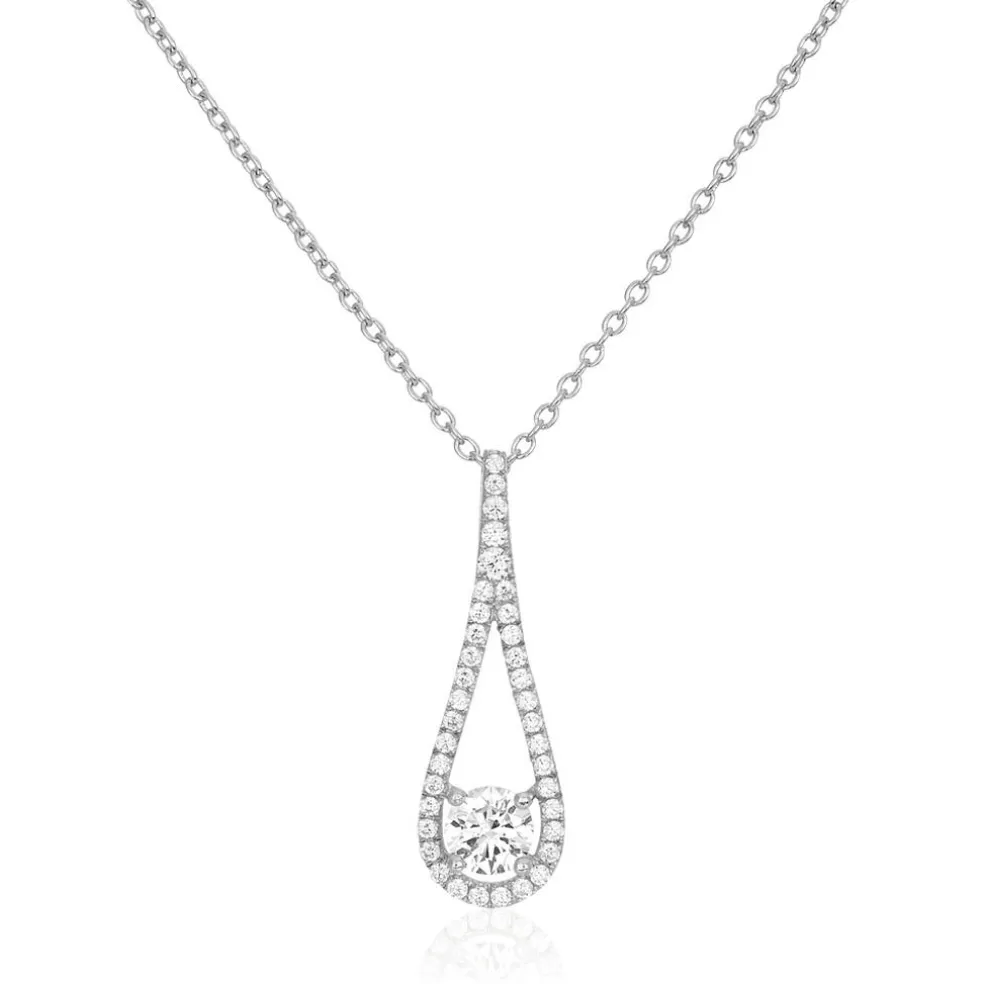 Collier Antonietta Argent Blanc Oxyde De Zirconium
