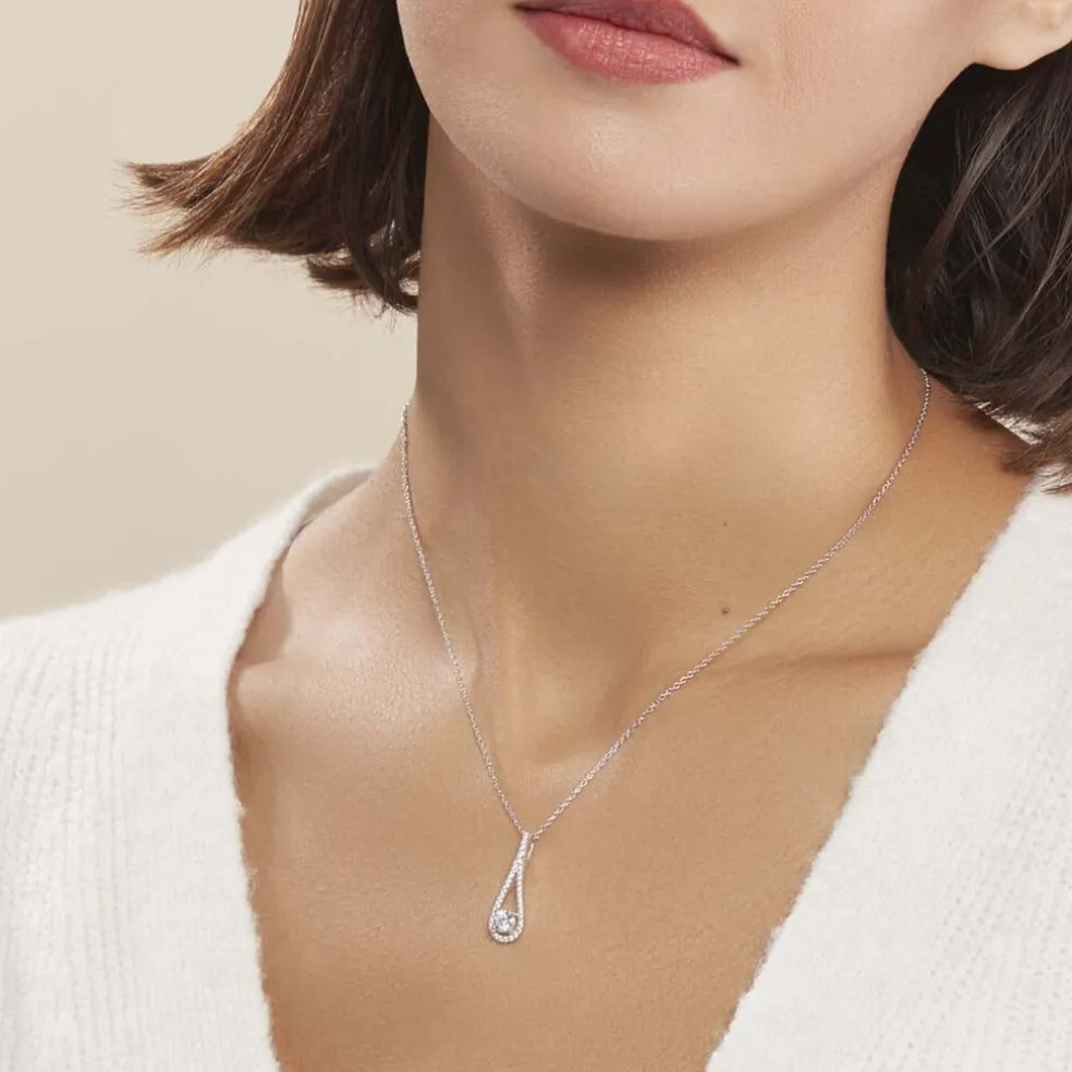 Collier Antonietta Argent Blanc Oxyde De Zirconium