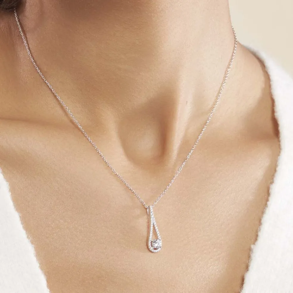 Collier Antonietta Argent Blanc Oxyde De Zirconium