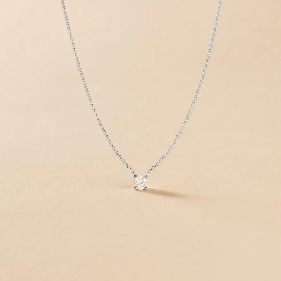 Collier Aphrodite Or Blanc Diamant