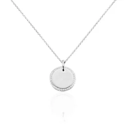 Collier Argent Blanc Amika Oxydes De Zirconium