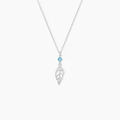 Collier Argent Blanc Angelika Pierres Synthetiques