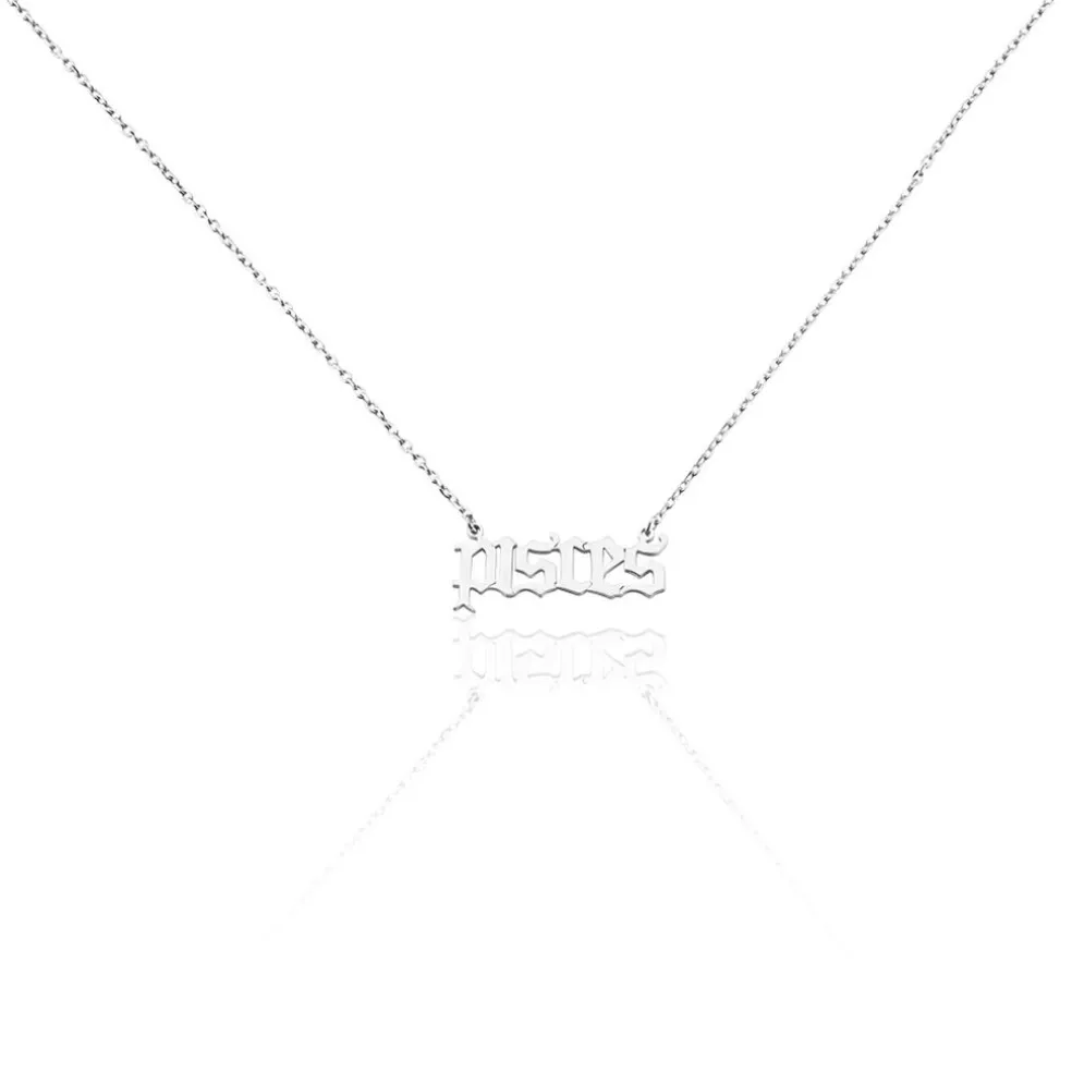 Collier Argent Blanc Astro