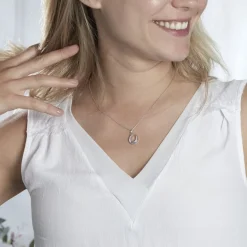 Collier Argent Blanc Centaures Oxyde De Zirconium