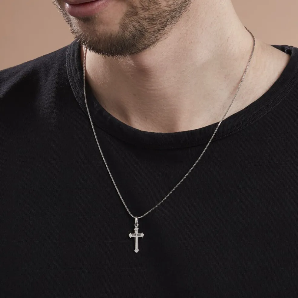 Collier Argent Blanc Nicolaos