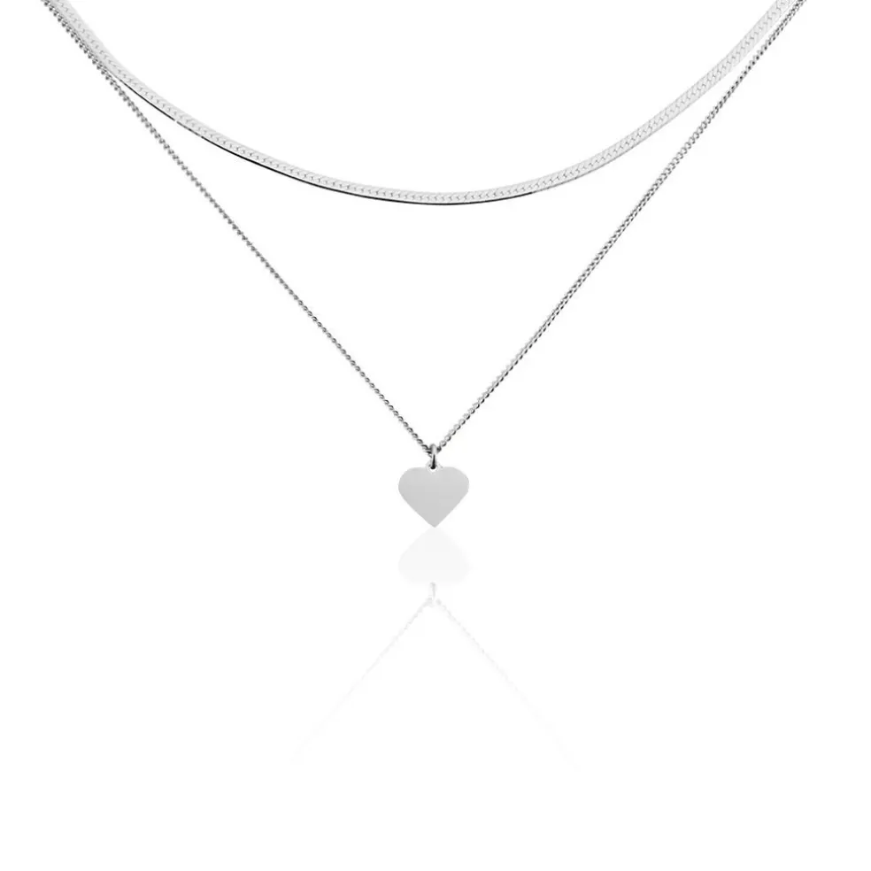 Collier Argent Blanc Sapphira