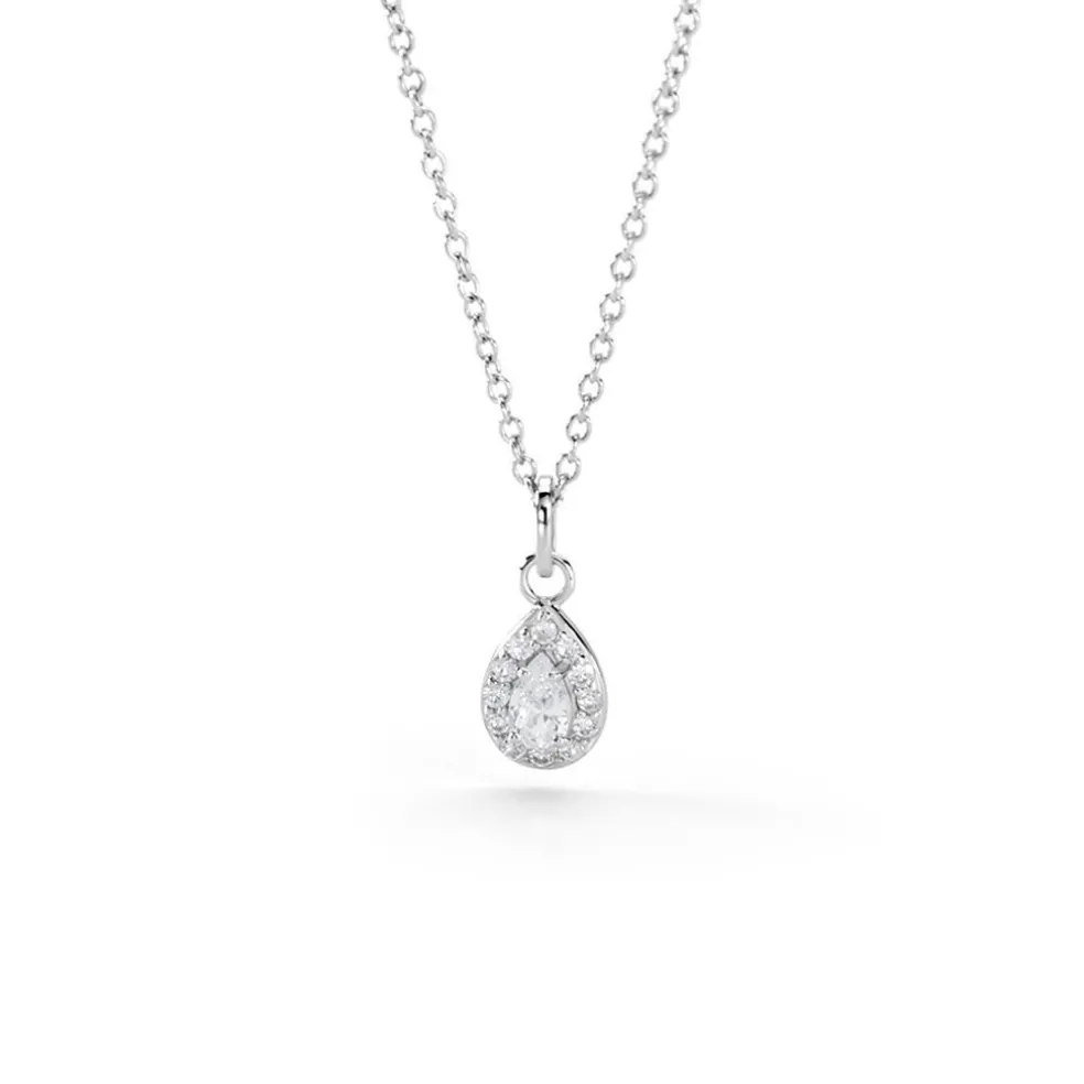 Collier Argent Blanc Tania Oxydes De Zirconium