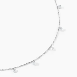 Collier Argent Collie Argent Blanc Oxyde