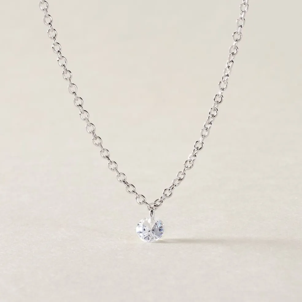 Collier Argent Constantin Argent Blanc Oxyde