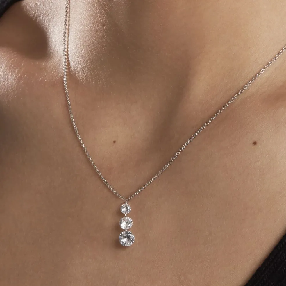 Collier Argent Constantin Argent Blanc Oxyde