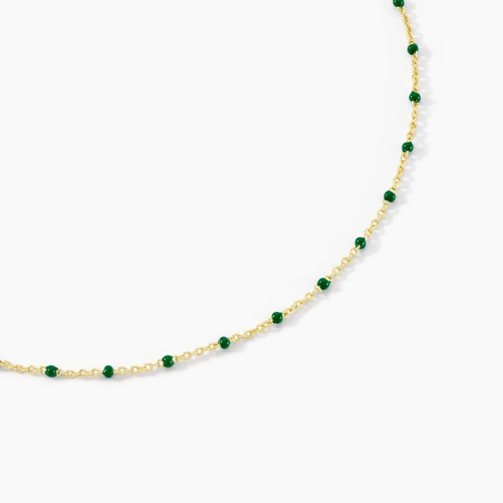 Collier Argent Dore Polka