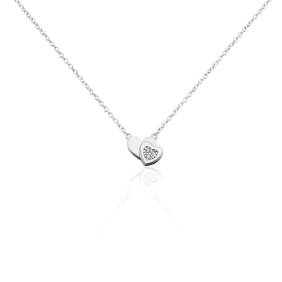 Collier Argent Dounyo Oxydes De Zirconium