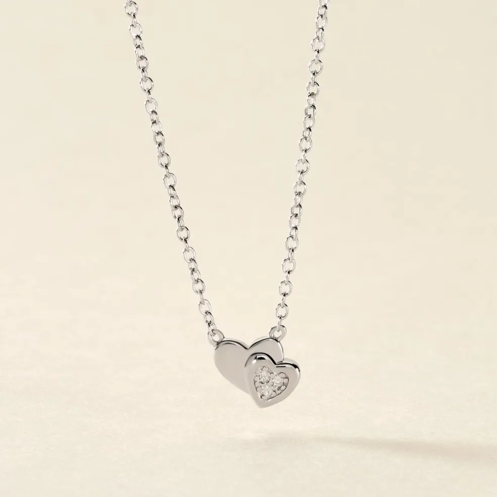 Collier Argent Dounyo Oxydes De Zirconium