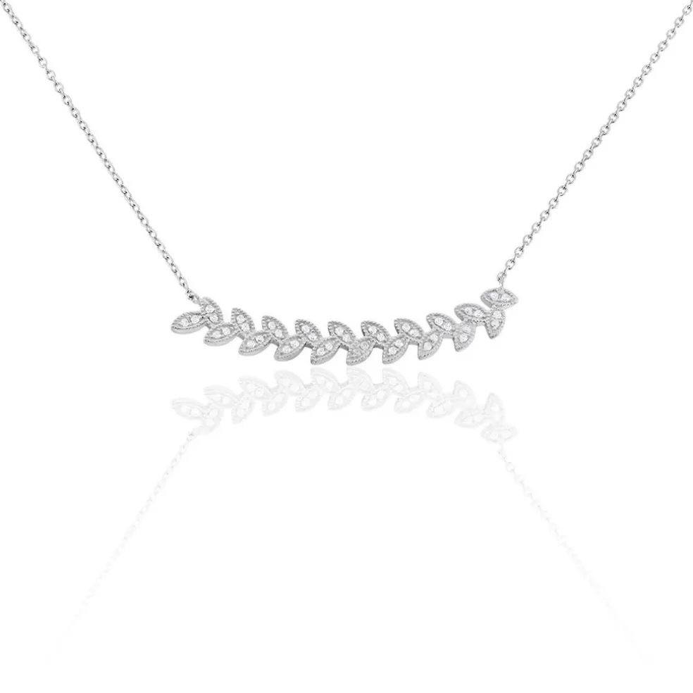 Collier Argent Eugenien Oxydes De Zirconium