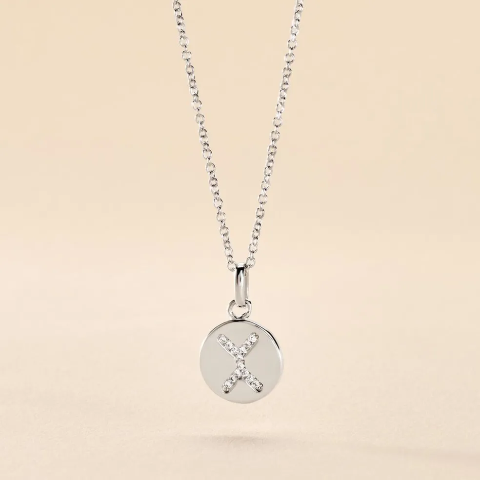Collier Argent Eugenien Oxydes De Zirconium
