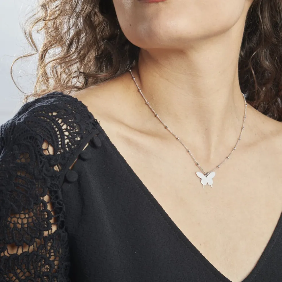 Collier Argent Lauree