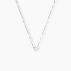 Collier Argent Lylwenn Oxydes De Zirconium