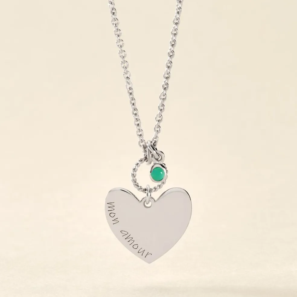 Collier Argent Pero Onyx