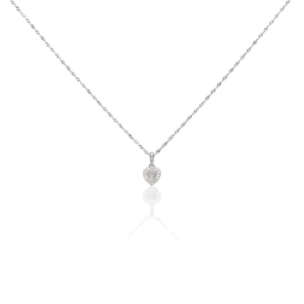 Collier Argent Sido Oxydes De Zirconium