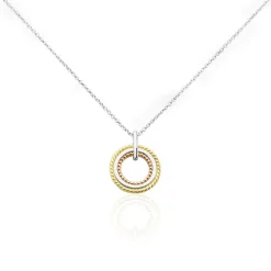 Collier Argent Tricolore Cainnech