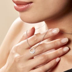 Collier Argent Vivence Oxydes De Zirconium
