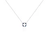 Collier Arlina Or Blanc Saphir Et Diamant
