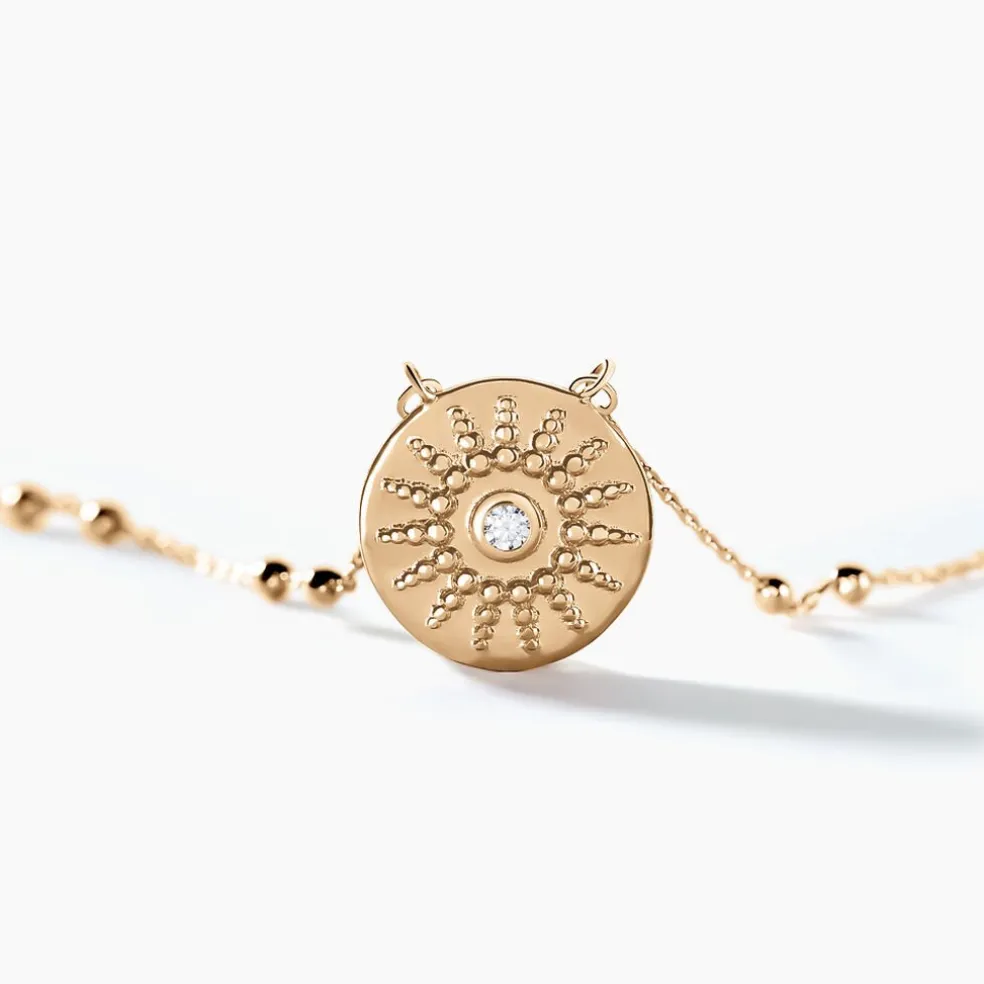 Collier Artea Plaqué Or Jaune Oxyde De Zirconium