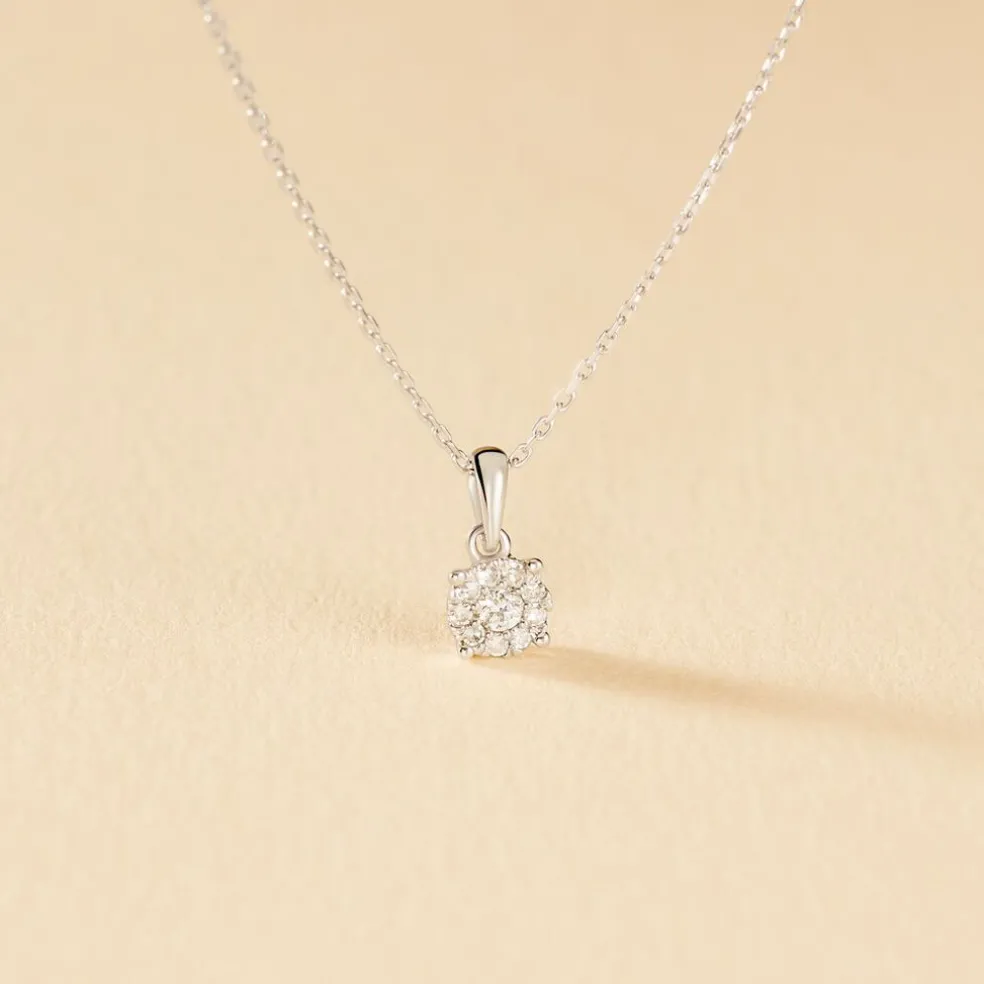 Collier Artemis Or Blanc Diamant