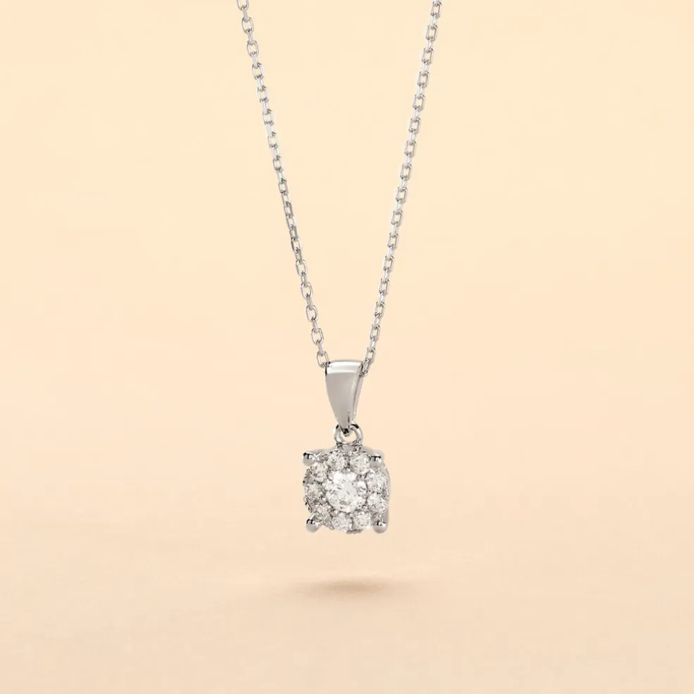 Collier Artemis Or Blanc Diamant