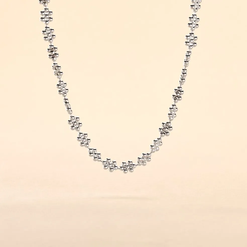 Collier Ashlee Argent Blanc